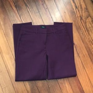 Plum White House Black Market Ankle Pants